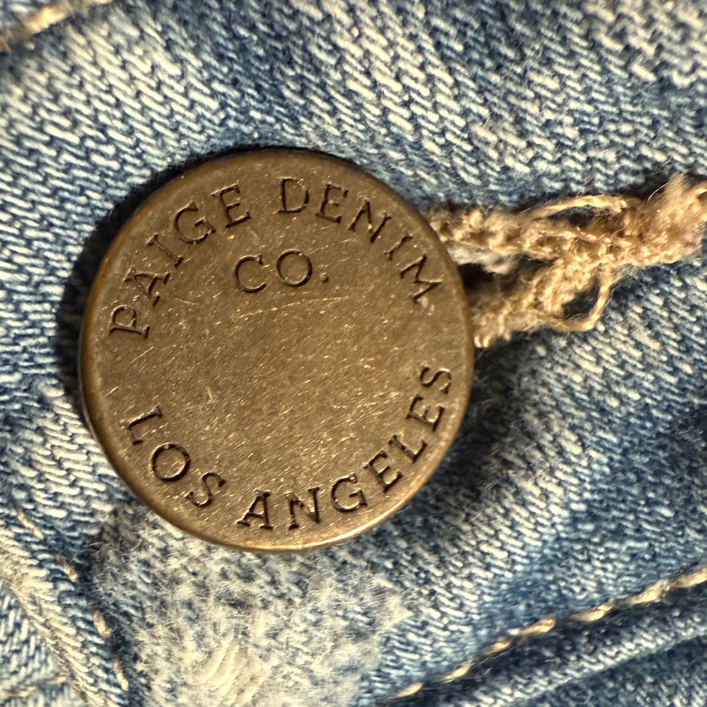 PAIGE Brigitte Light Blue Jeans size 27 WJ986 Suri Destructed boyfriend - Picture 5 of 9